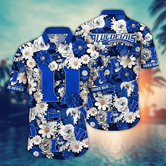 Duke Blue Devils NCAA Flower Aloha Hawaiian Shirt 7, NCAA Hawaiian Shirt Moonbestprint