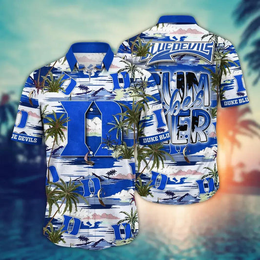 Duke Blue Devils NCAA Flower Aloha Hawaiian Shirt 9, NCAA Hawaiian Shirt Moonbestprint