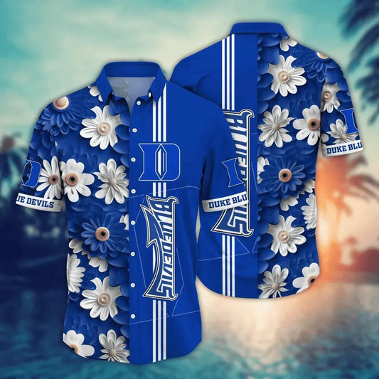 Duke Blue Devils Style Hot Trending Summer NCAA Flower Aloha Hawaiian Shirt, NCAA Hawaiian Shirt Moonbestprint