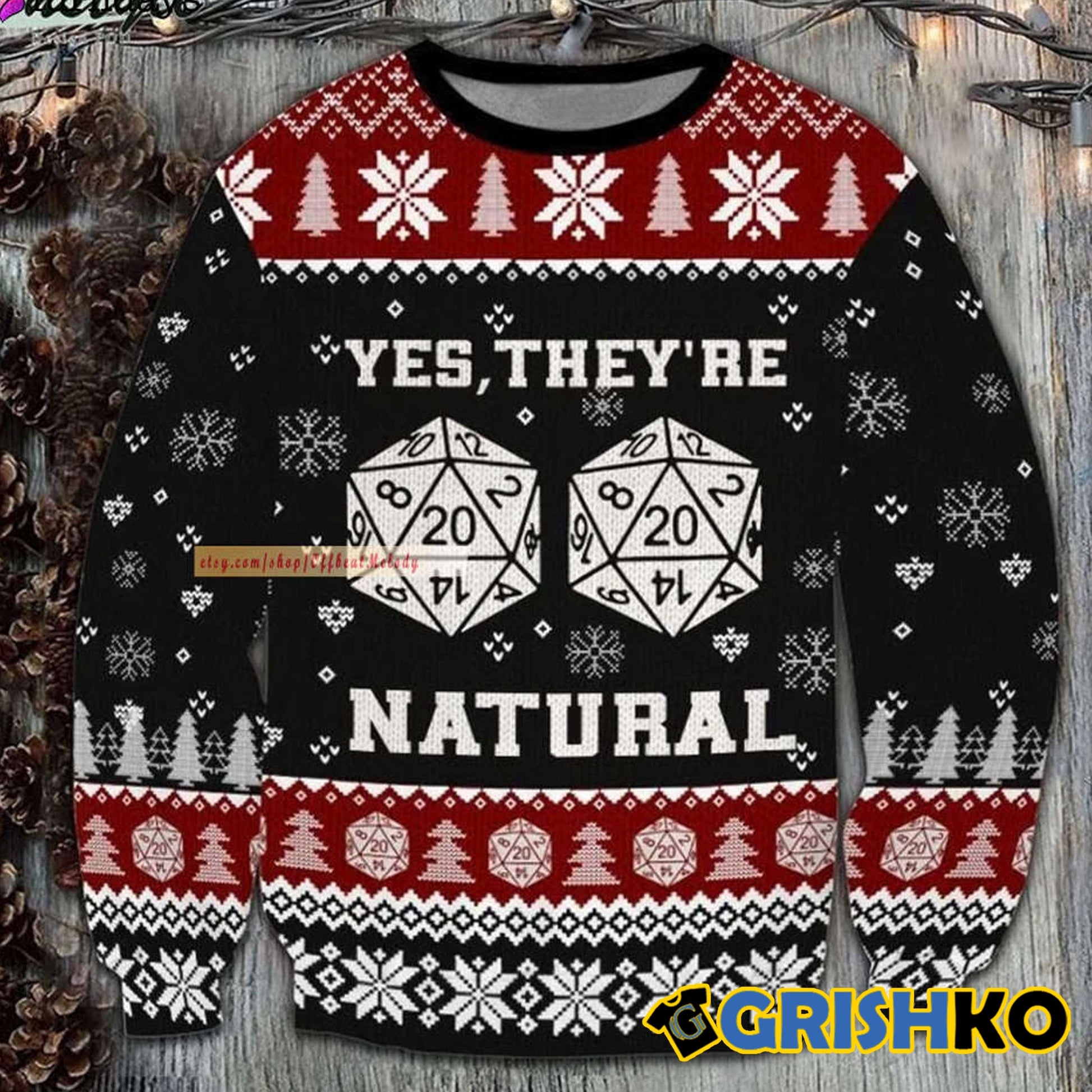 Dungeons And Dragons Yes They're Natural Ugly Sweater - Moonbestprint