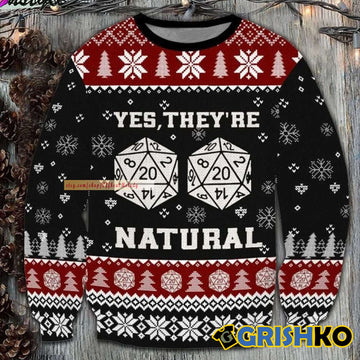 Dungeons And Dragons Yes They're Natural Ugly Sweater - Moonbestprint
