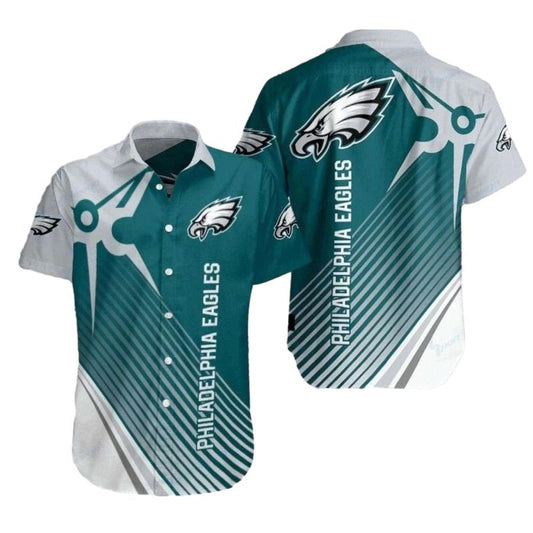 Dynamic Duo Tone Philadelphia Eagles Tropical Hawaiian Shirt - Moonbestprint