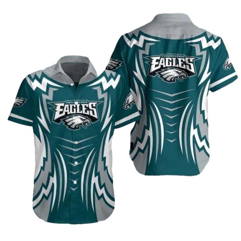 Philadelphia Eagles Dynamic Zigzag Hawaiian Shirt - Moonbestprint