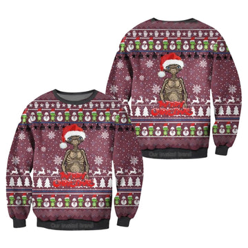 E T The Extra Terrestrial Ugly Christmas Sweater – Moonbestprint