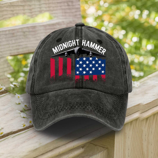 Operation Midnight Hammer B-2 Spirit America Print Hat -Moonbestprint