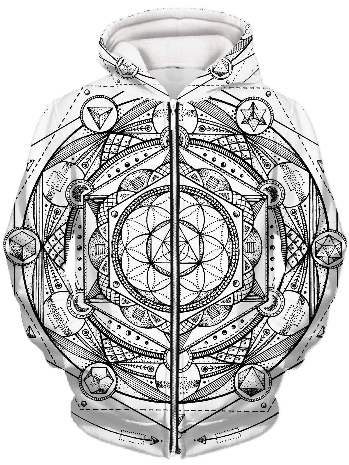Esoteric Light Unisex Zip-Up Hoodie -Moonbestprint
