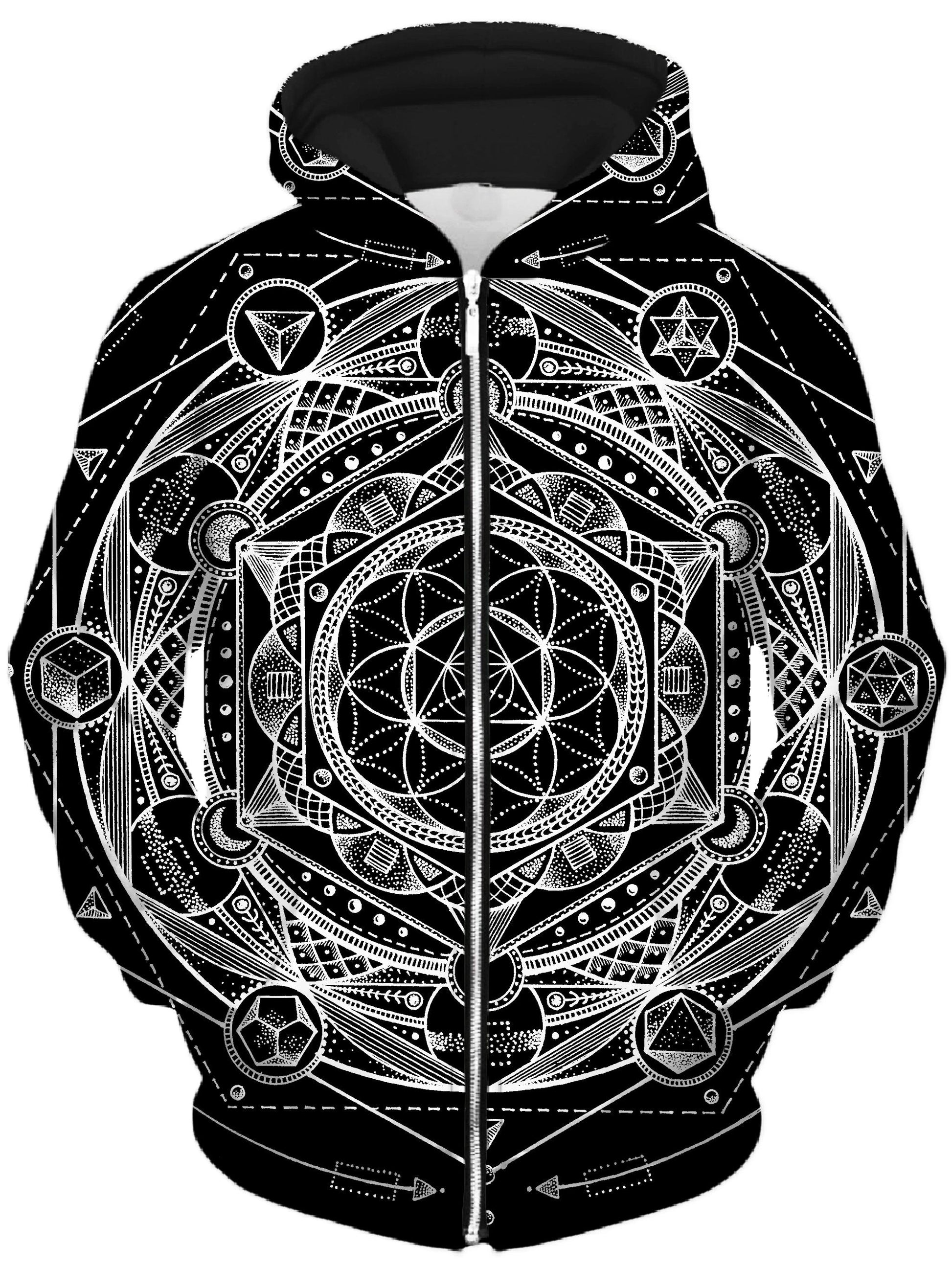 Esoteric Dark Unisex Zip-Up Hoodie -Moonbestprint