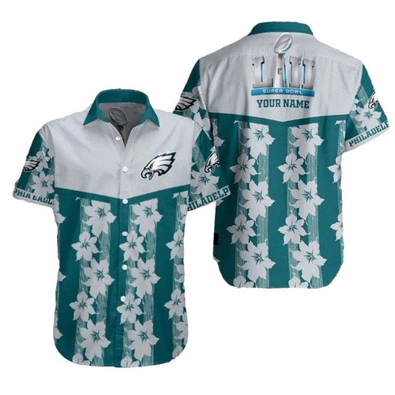 Personalized Philadelphia Eagles Eagles Floral Touchdown Tropical 2025 Hawaiian Shirt - Moonbestprint