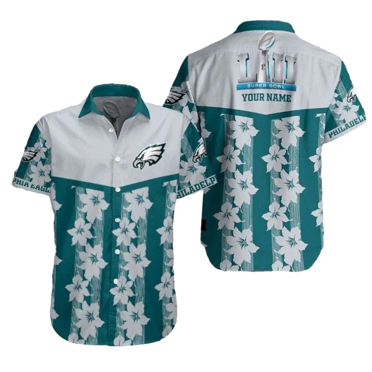 Personalized Philadelphia Eagles Eagles Floral Touchdown Tropical 2025 Hawaiian Shirt - Moonbestprint