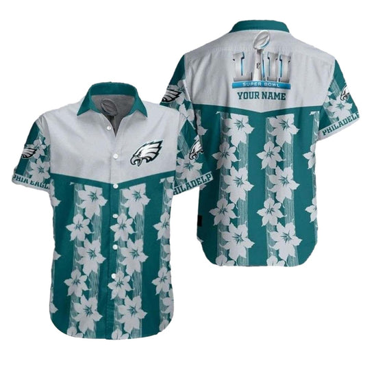Personalized Philadelphia Eagles Eagles Floral Touchdown Tropical 2025 Hawaiian Shirt - Moonbestprint