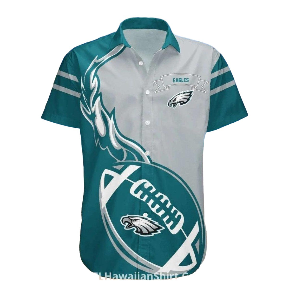 Philadelphia Eagles Football Flame Tribal Hawaiian Shirt - Moonbestprint