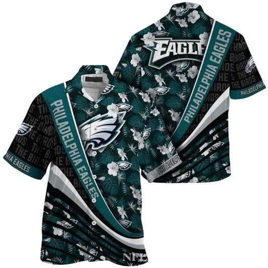 Eagles Love By The Shoreline Palm Leaves Hawaiian Aloha Shirt - Moonbestprint