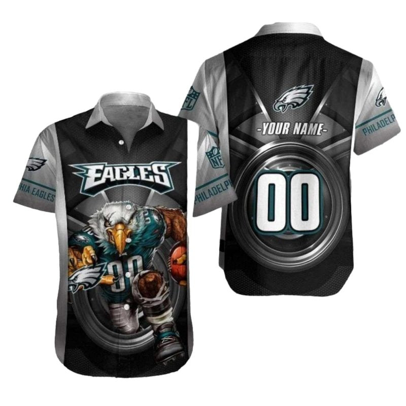 Personalized Agles Warrior Mascot Tropical 2025 Hawaiian Shirt - Moonbestprint