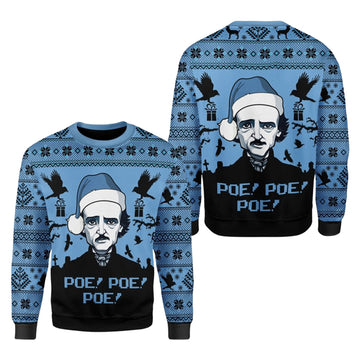 Edgar Allan Poe Ugly Christmas Sweater – Moonbestprint