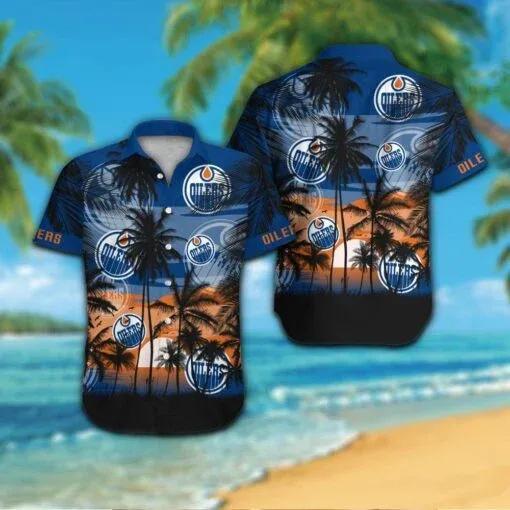 Edmonton Oilers Hawaiian Shirt 2, NHL Hawaiian Shirt Moonbestprint