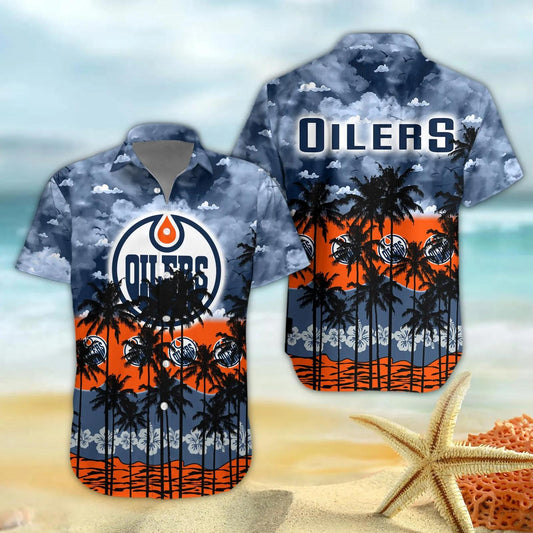 Edmonton Oilers Hawaiian Shirt 4, NHL Hawaiian Shirt Moonbestprint