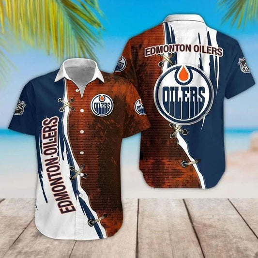 Edmonton Oilers Hawaiian Shirt 6, NHL Hawaiian Shirt Moonbestprint