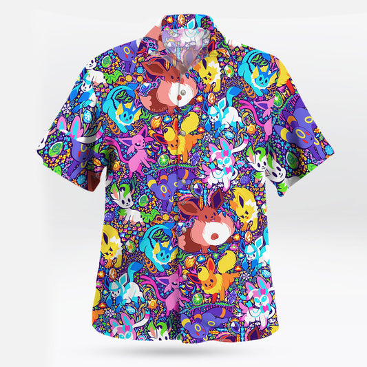 Eevee Evolutions Hawaiian Shirt Tropical Pokemon Style – Moonbestprint