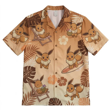 Eevee Island Adventure Summer 2026 Hawaiian Shirt – Moonbestprint