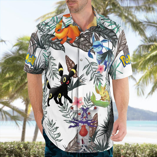 Tropi Pokemon Eevee Pokemon Hawaiian Shirt – Moonbestprint