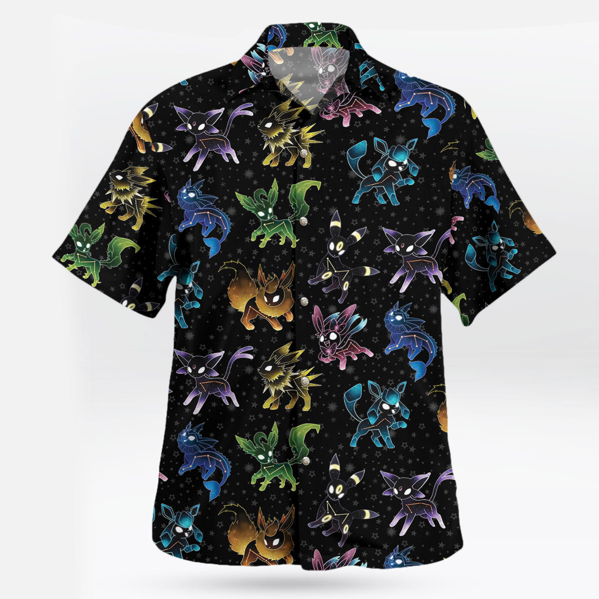 Eeveelution Galaxy Pokemon Hawaiian Shirt Black – Moonbestprint