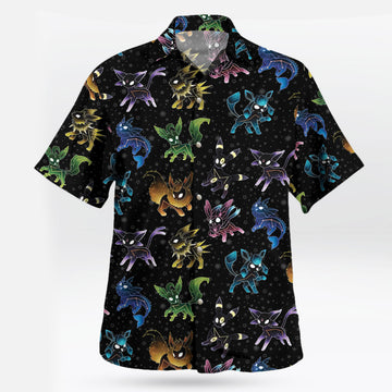 Eeveelution Galaxy Pokemon Hawaiian Shirt Black – Moonbestprint