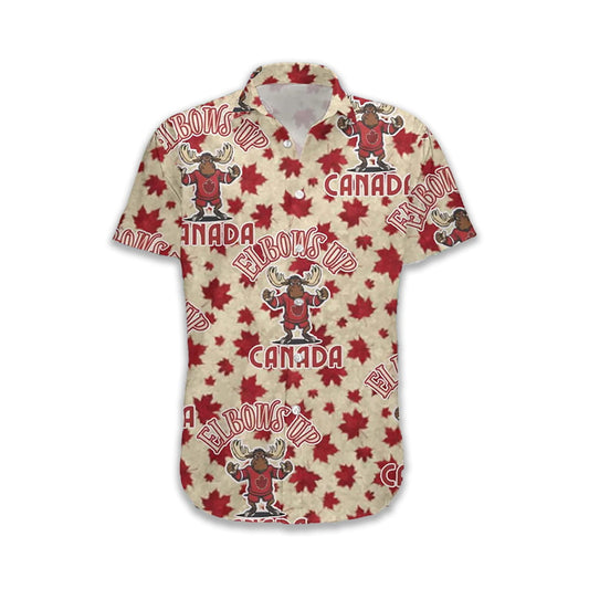 Elbows Up Canada Hawaiian Shirt Moonbestprint