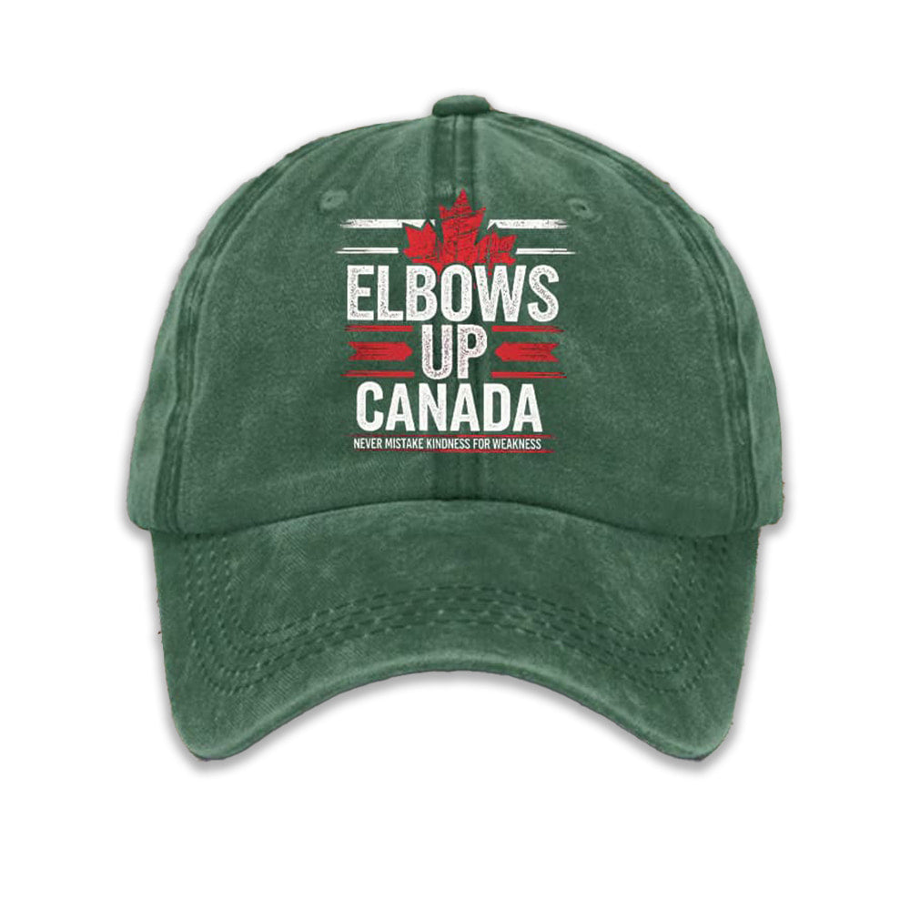 Elbows Up Canada Never Mistake Kindness For Weakness Baseball Cap Moonbestprint
