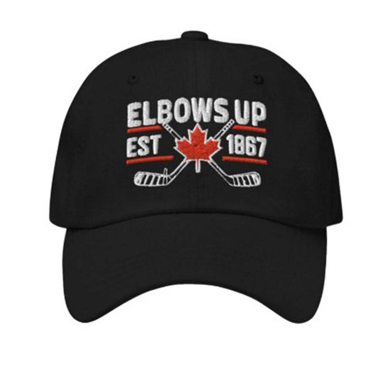 Elbows Up EST 1867 Canada Hockey Hat -Moonbestprint