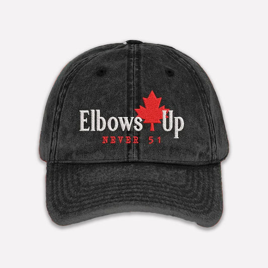 Elbows Up Never 51 Canada Hat Moonbestprint