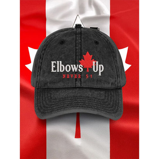 Elbows Up Never 51 Canada Hat Moonbestprint