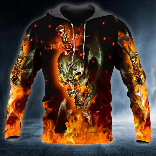 Electrical Flashover Skull 3D Hoodie Moonbestprint