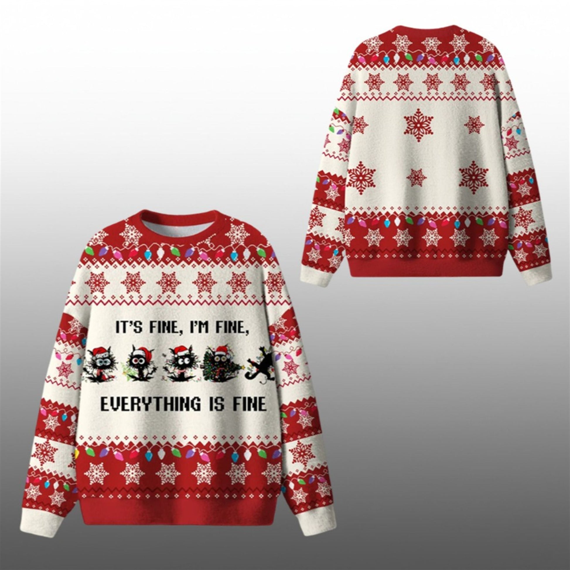 Every Thing Is Fine Ugly Sweater 2026 Christmas - Moonbestprint