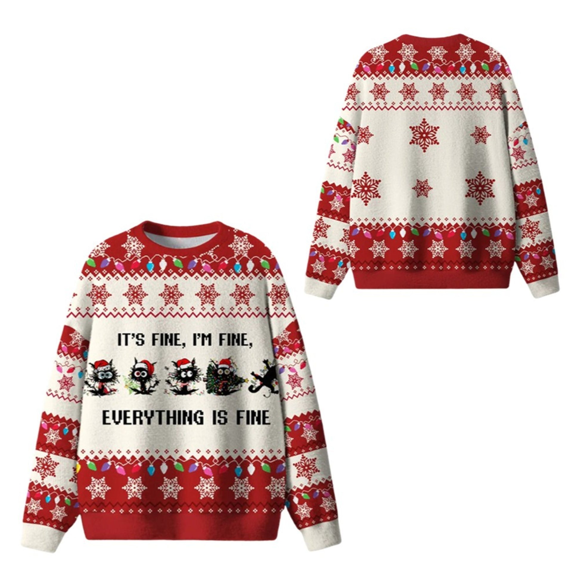Every Thing Is Fine Ugly Sweater 2026 Christmas - Moonbestprint