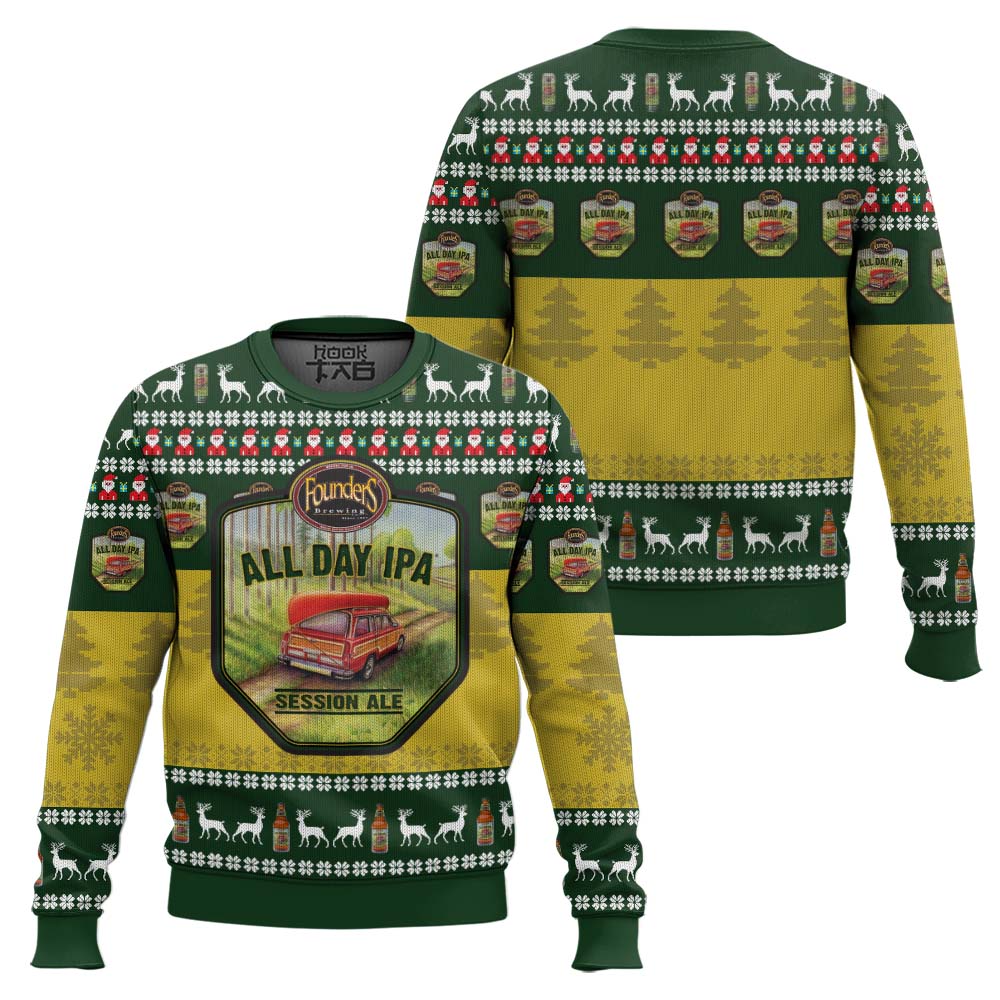 Founders All Day IPA 3D Ugly Christmas Sweater Christmas Gift – Moonbestprint