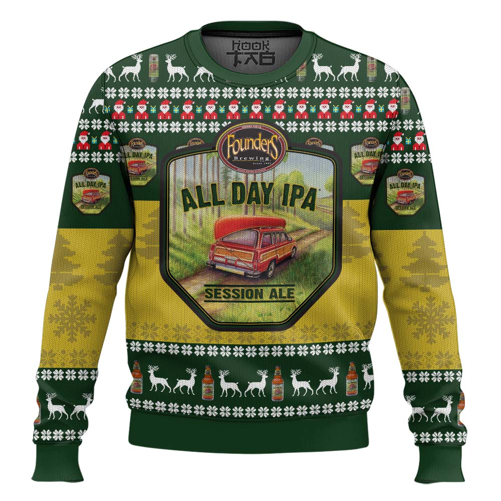 Founders All Day IPA 3D Ugly Christmas Sweater Christmas Gift – Moonbestprint