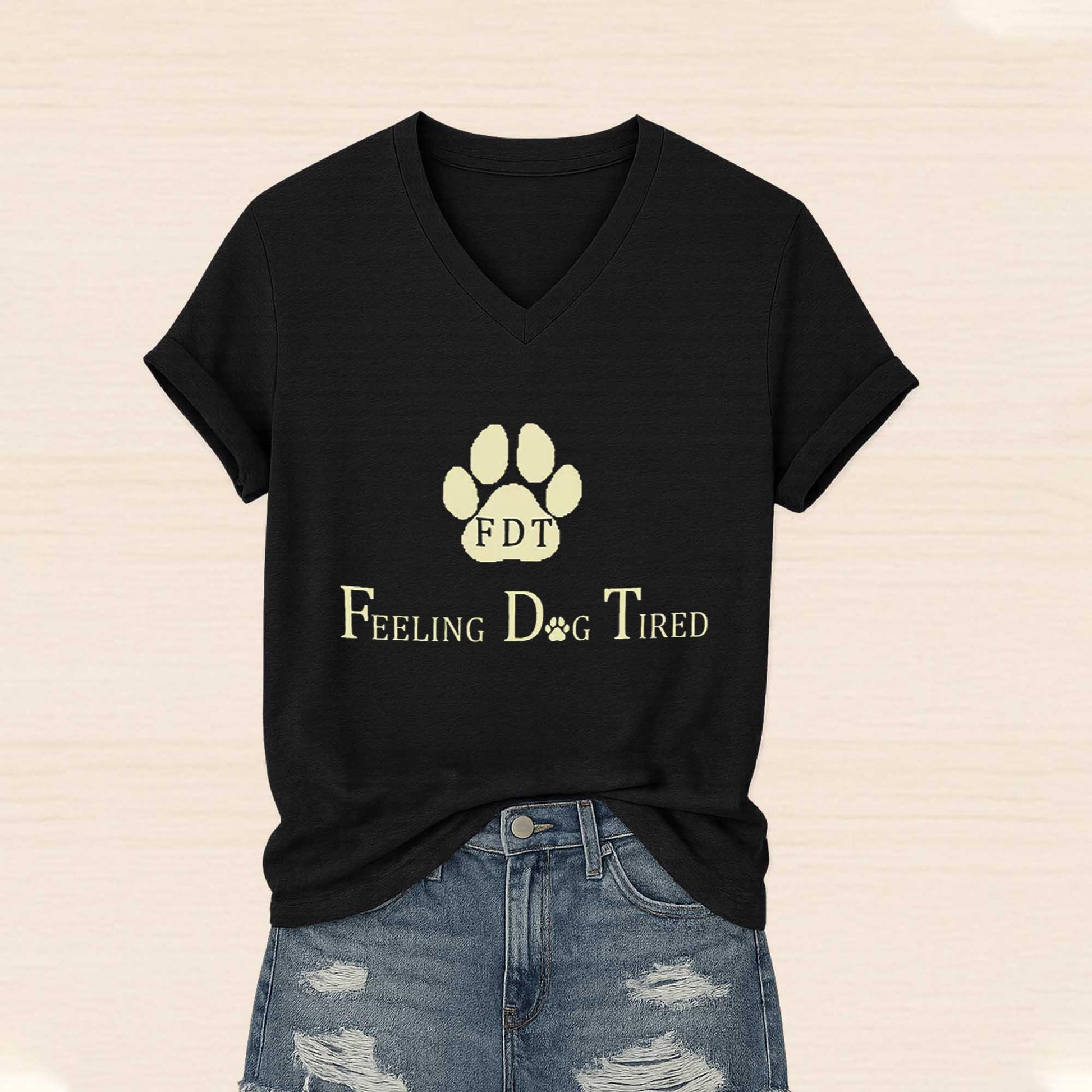2026 FDT Animal Feeling Dog Tired Shirt Moonbestprint