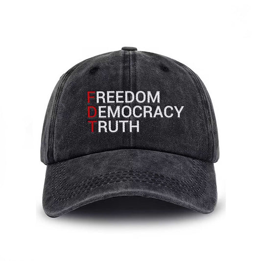 FDT Freedom Democracy Truth Hat -Moonbestprint