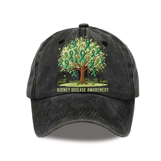 Faith Courage Strength Hope Kidney Disease Awareness Hat -Moonbestprint