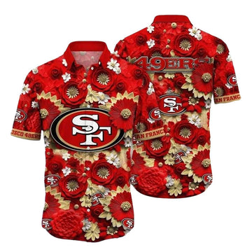 Faithful Blossoms San Francisco 49ers Hawaiian Shirt - Moonbestprint