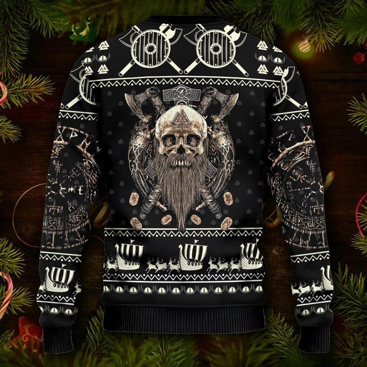 Falalalala Valhallala Viking Ugly Christmas Sweater Moonbestprint