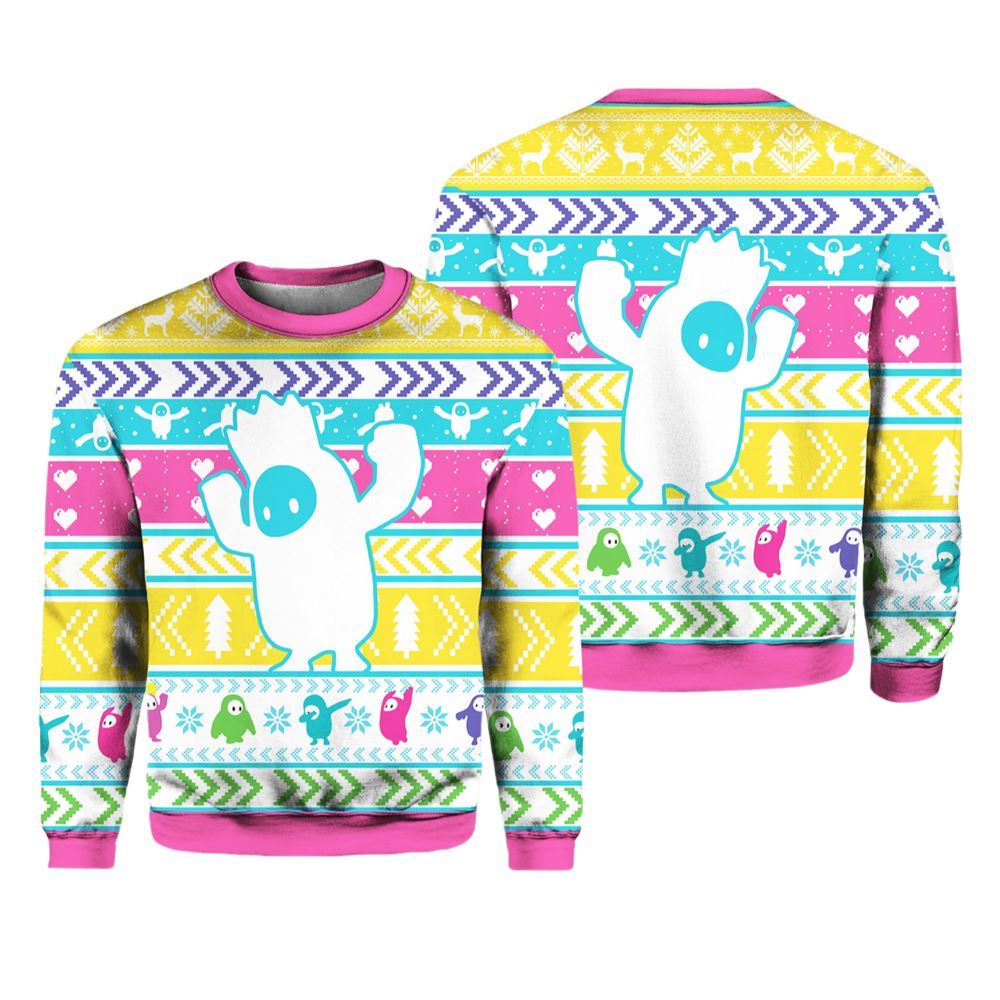Fall Guys Ugly Christmas Sweater - Moonbestprint