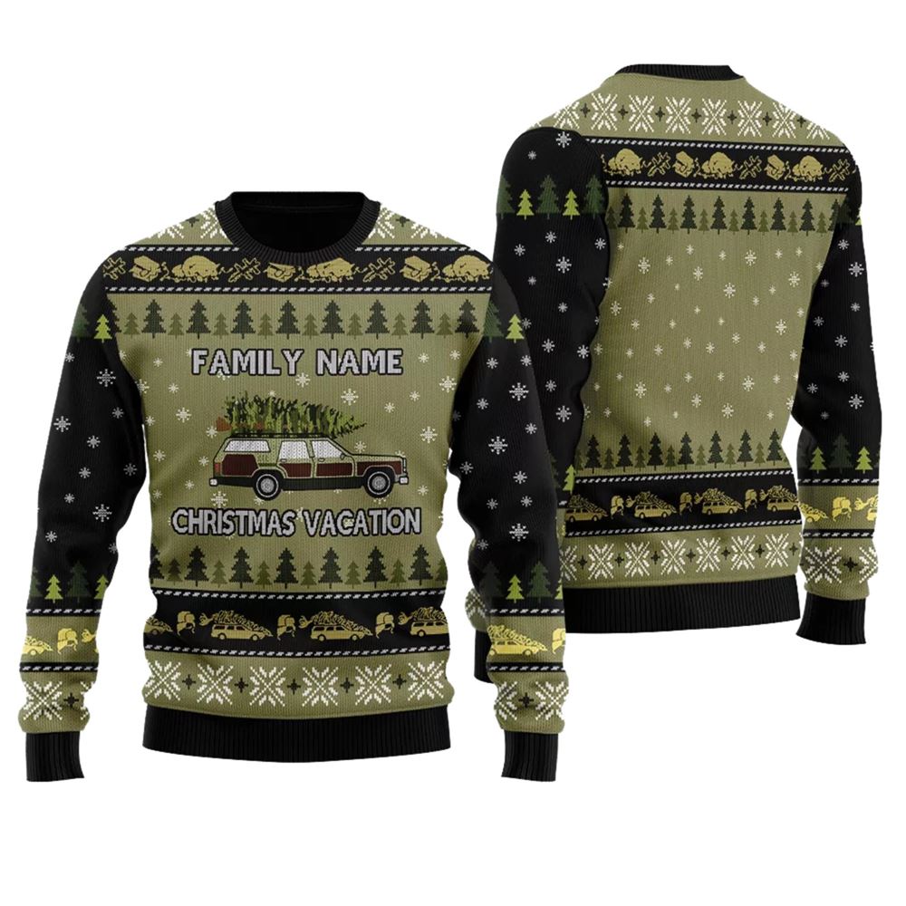 Family Name Christmas Vacation Ugly Christmas Sweater - Moonbestprint