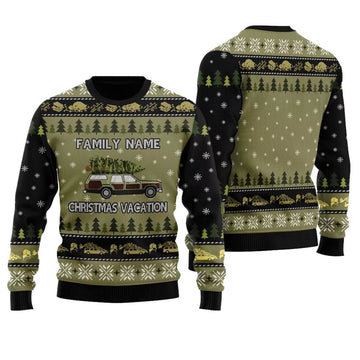 Family Name Christmas Vacation Ugly Christmas Sweater - Moonbestprint