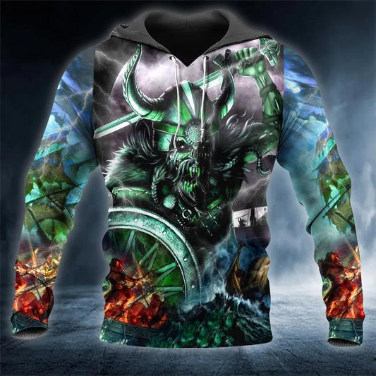 Fantasy Combatant Viking 3D Hoodie Moonbestprint