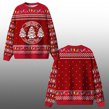 Farm Fresh Christmas Tree Cakes Ugly Sweater 2026 Christmas - Moonbestprint