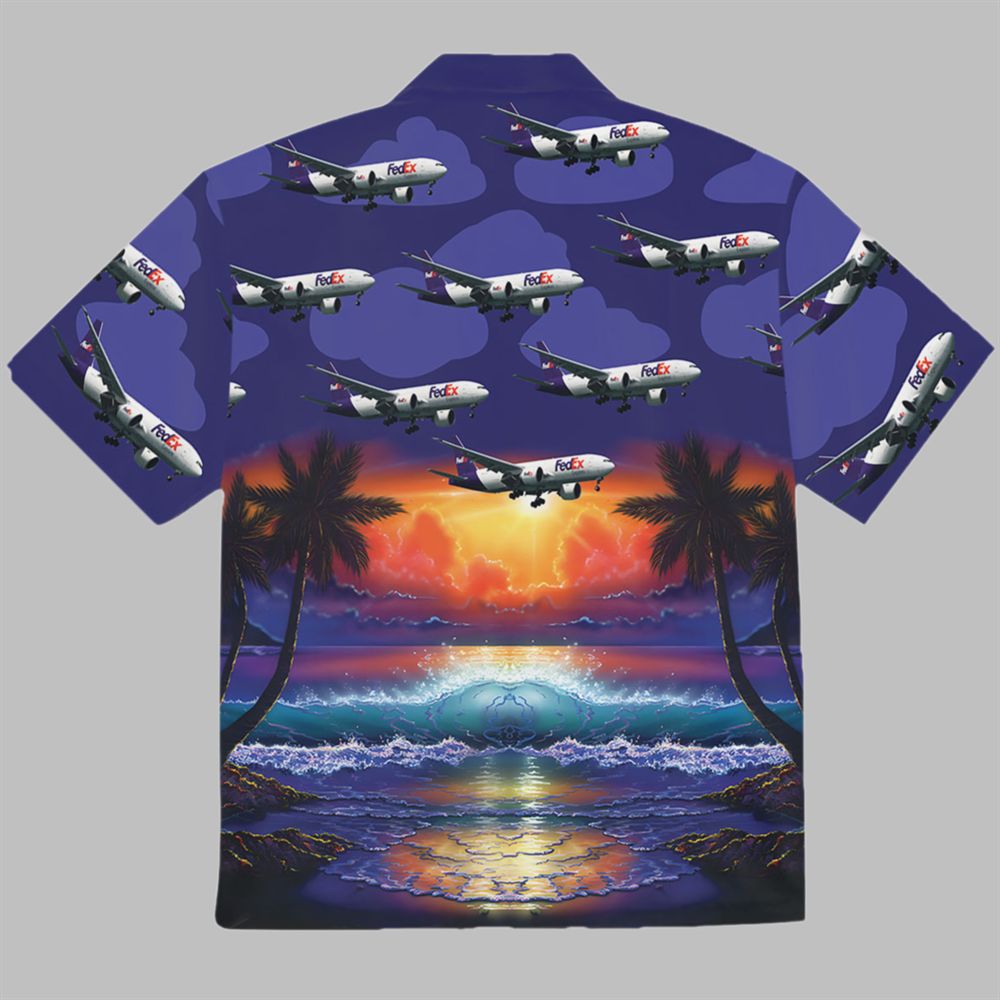 FedEx Express Boeing 777 F28 Hawaiian Shirt - Moonbestprint