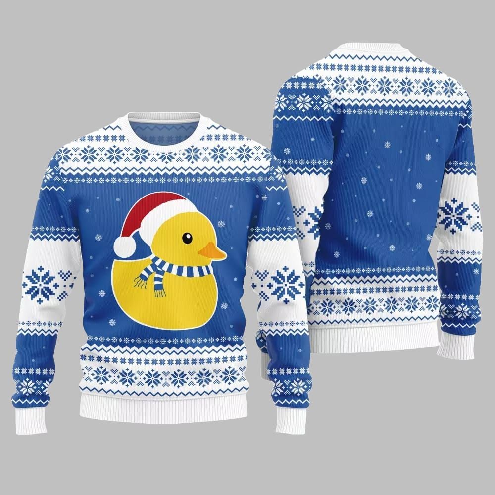 Festive Rubber Ducky Ugly Sweater 2026 Christmas - Moonbestprint