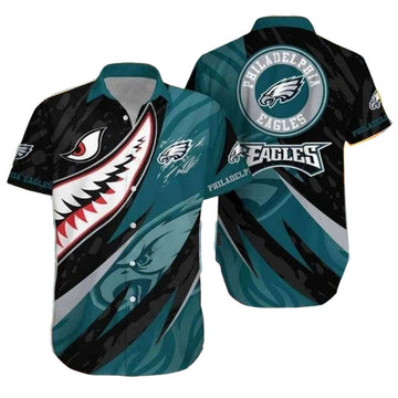 Fierce Eagle Strike Philadelphia Eagles Tropical Hawaiian Shirt - Moonbestprint