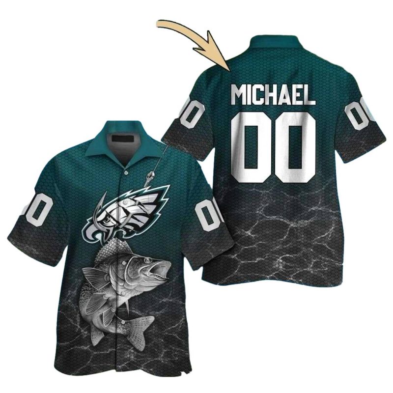 Personalized Fierce Philadelphia Eagles Catch Tropical Hawaiian Shirt - Moonbestprint